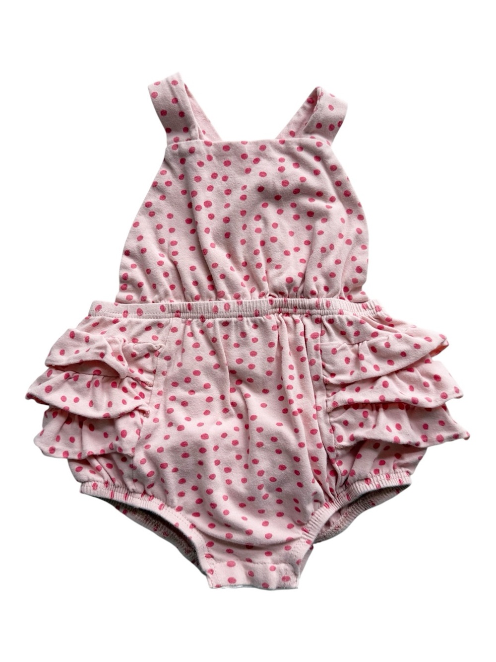 Alice + Ames Pink Polka Dot Bubble Romper 2T